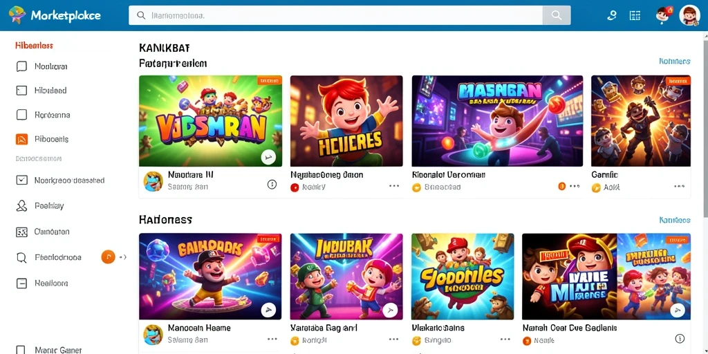 Screenshot memperlihatkan variasi permainan yang beragam.