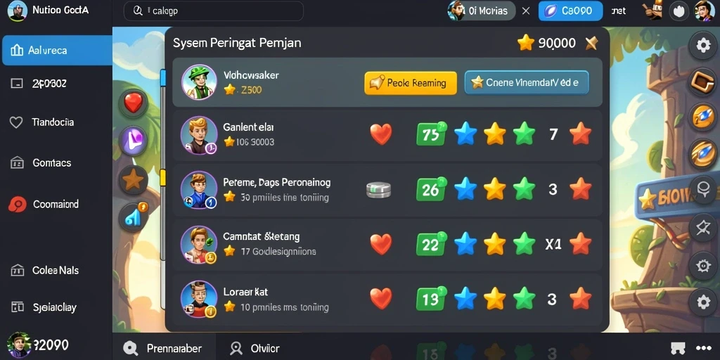 Fitur upgrade karakter yang mudah digunakan.